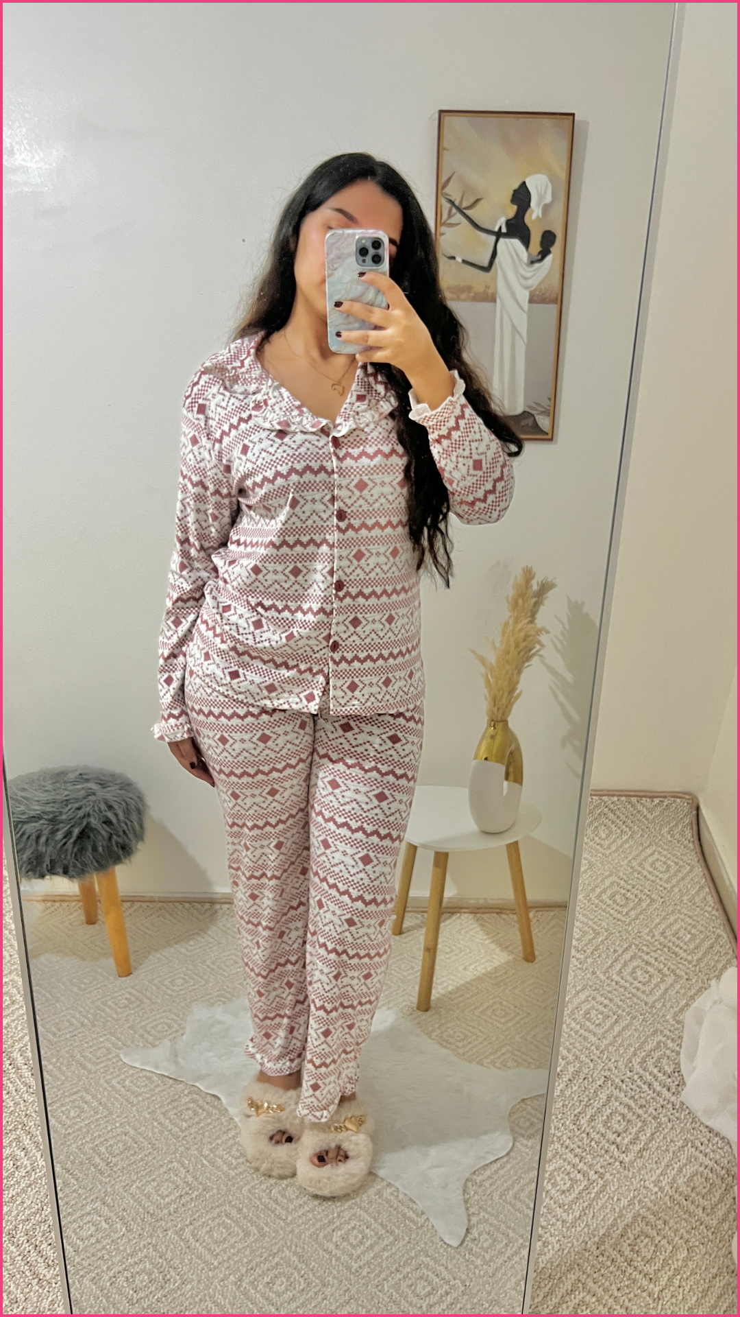 Pyjama à motifs géométriques ❄️ 🖤-  Réf #1317