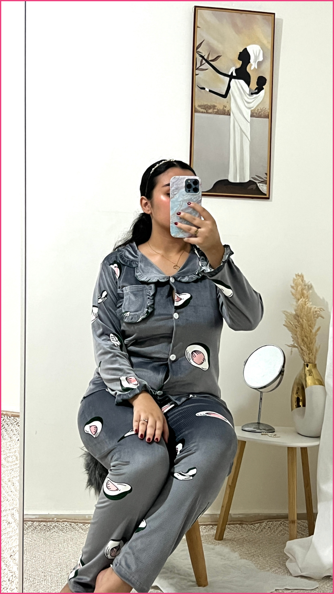 Pyjama doux imprimé avocat 🥑- Réf #1213