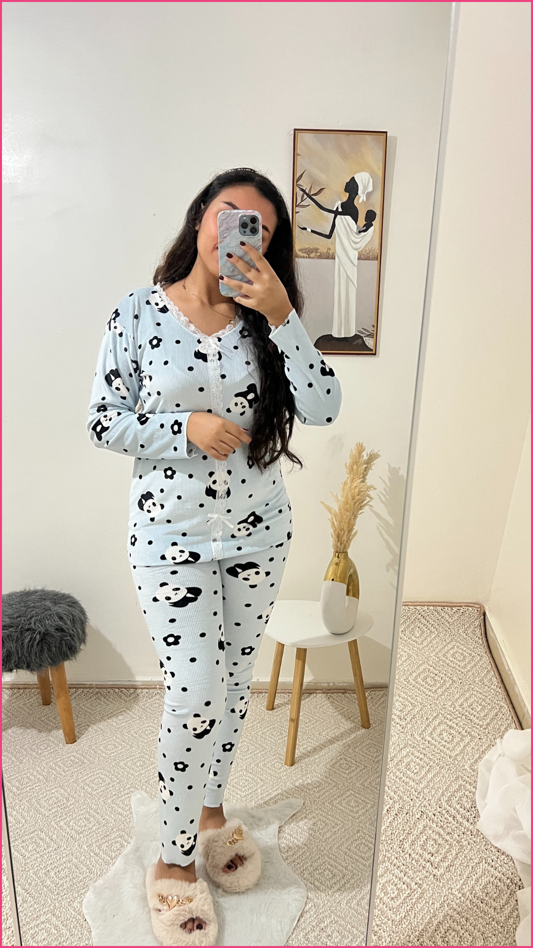 Pyjama panda tout doux 🐼✨-  Réf #1319
