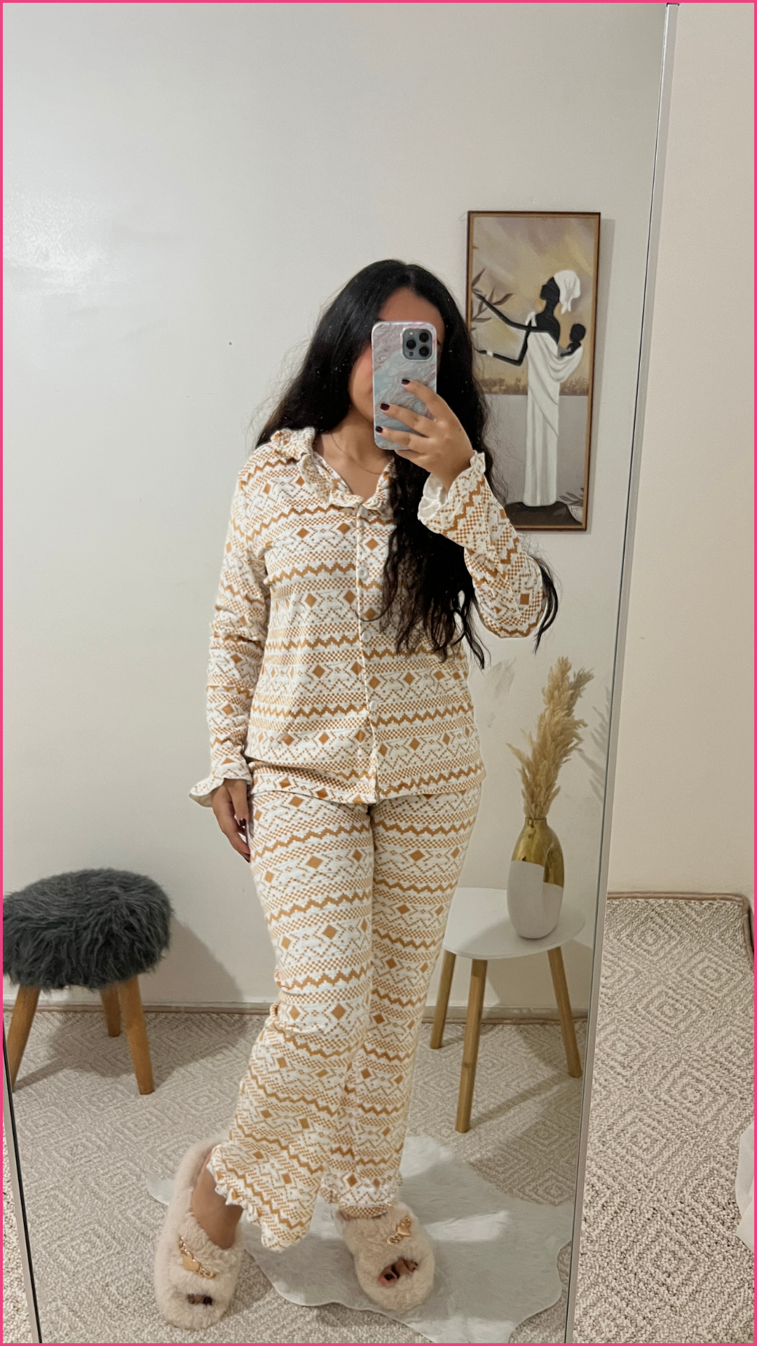 Pyjama à motifs géométriques ❄️ 🖤-  Réf #1317