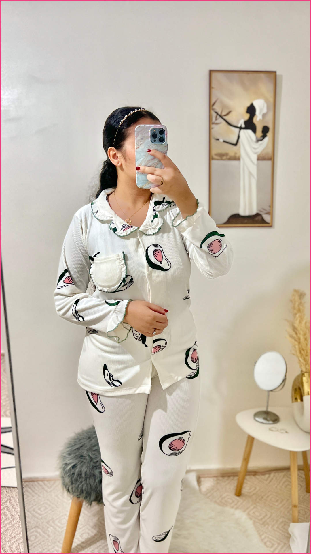 Pyjama doux imprimé avocat 🥑- Réf #1213