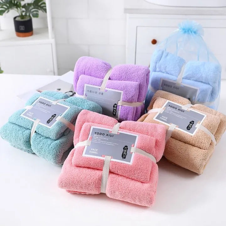 🛁 Pack de 2 Serviettes Ultra Douces 🌸