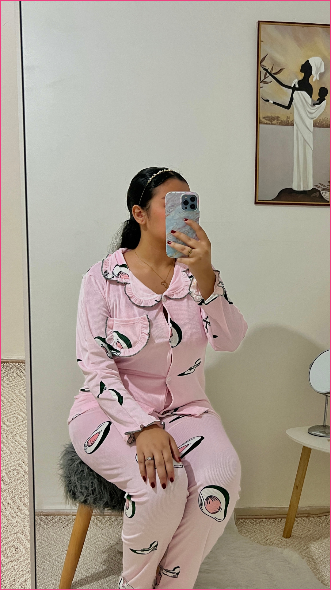 Pyjama doux imprimé avocat 🥑- Réf #1213